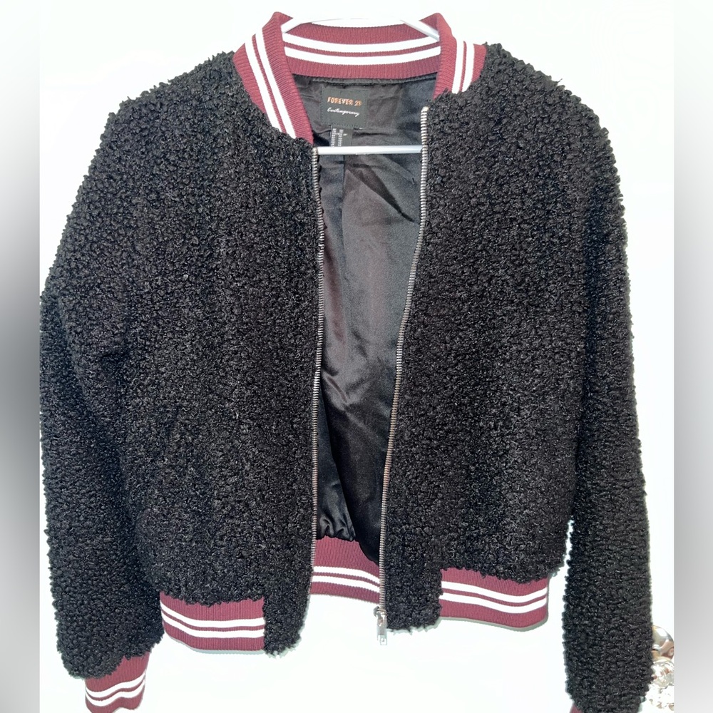 black bomber jacket